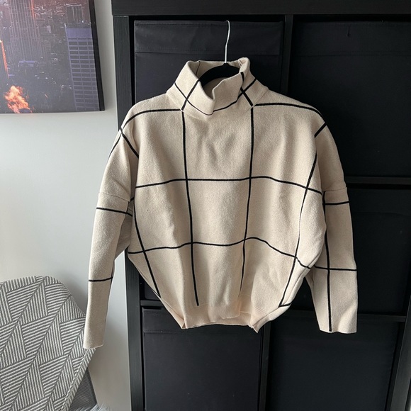 Chicwish Beige Mock Neck Chunky Sweater - Picture 2 of 6